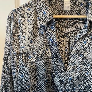 Cache Snake Print Blouse